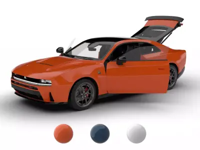 Dodge Charger Scat Pack SIXPACK 2026 HQ 3d model 3D model