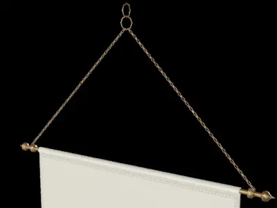 Renaissance Hanging Banner Free low-poly 3D model