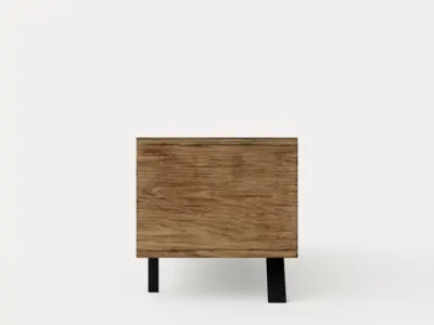 Palma TV Bench 156 Cm Walnut Low-poly 3D model