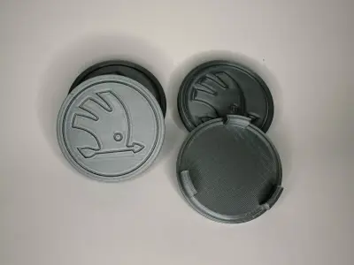 Skoda wheel cap 71mm 3D print model