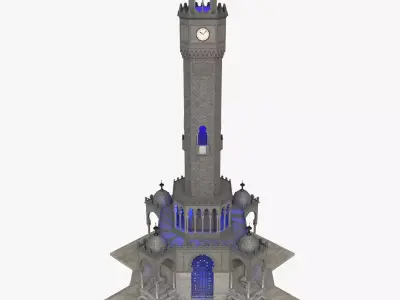 clock tower 3D model by melmir