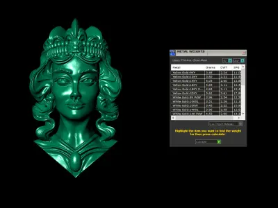 Lady Face Pendant 3D print model