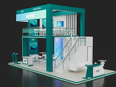 10x5 m double decore  3D model