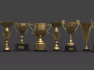 Trophy Cup Collection 3D model 5