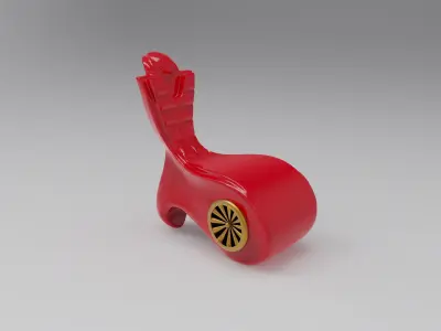 Fancy couch for car  3D model