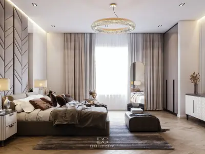 Modern Master Bedroom 3D model
