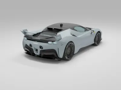 Ferrari SF90 - Mansory Low-poly 3D model