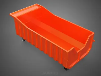 TRUCK BED DUMP BODY BOX CONTAINER BIN CARGO VEHICLE PICK UP CAR 3D model