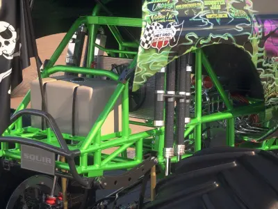 Grave Digger Monster Truck Desert 3D model