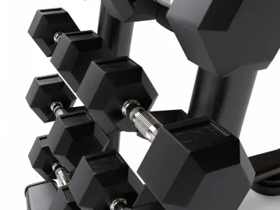 Gym Dumbell Set 004 3D model