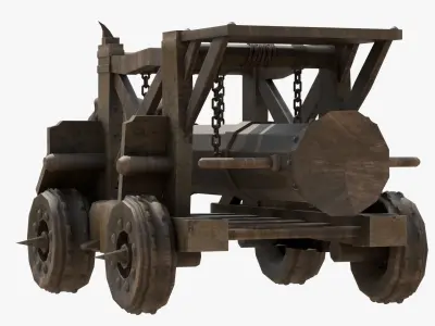 4K METAL WOLF HEAD SIEGE ENGINE WAR MACHINES BUILDER Low-poly 3D model