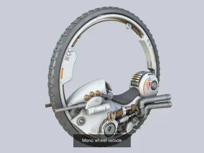 Mono wheel vehicle collection 3D Model Pack