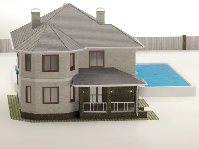 Exterior plus Cottage 3D model