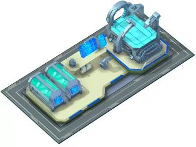 isometrical medical room hospital 02 Low-poly 3D model