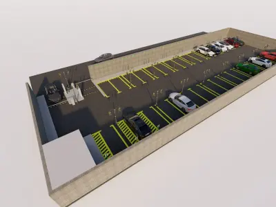 Parking-Parking Lot 3D model 12