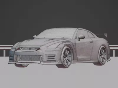 Blender Nissan GTR Cinematic Render 3D model 3D model