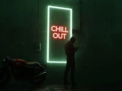 Lighting Scene Pack 5 3D Blender File Textured FBX OBJ MTL Files 3D model