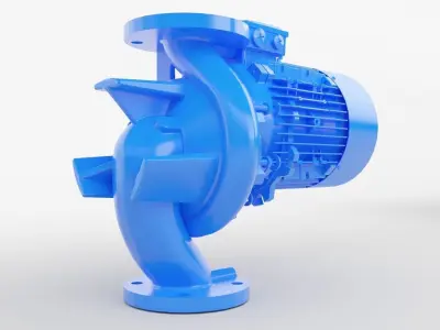 Centrifugal Pump with AC motor 3D model