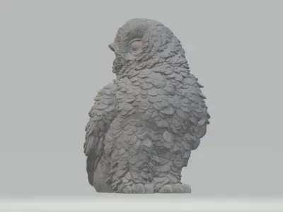 Little Owl 3D Model 3D print model