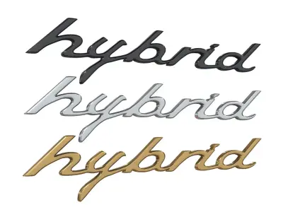 hybrid nameplate Porsche  3D print model
