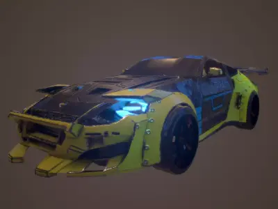 Cyberpunk Nissan Z Proto  Low-poly 3D model