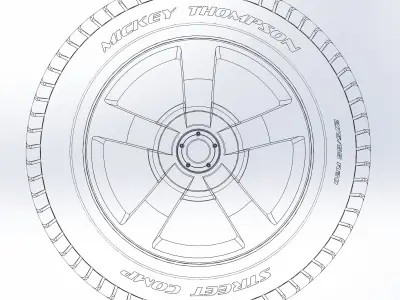 Wheels for scale model of Chevy Silverado SS 2003  3D print model