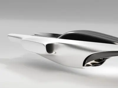 Space Racer Spaceship Low-poly 3D model