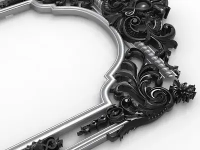 Classic wall frame Low-poly 3D model