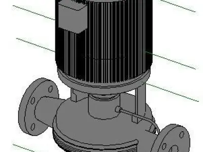 AURORA MODEL 383 INLINE FIRE PUMP 3D model