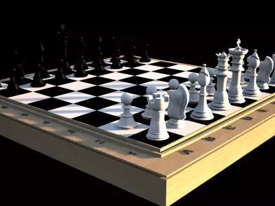 Typical chess set 3D model