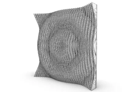 Parametric Panels - Ripples 3D model 3D model