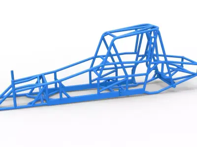 Frame of Northeast Dirt Modified stock car Scale 1 to 25 3D print model