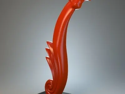 Sea Horse Sculpture 3D model