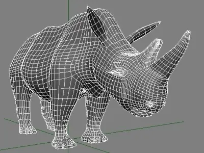 rhino lowpoly rhinoceros Low-poly 3D model