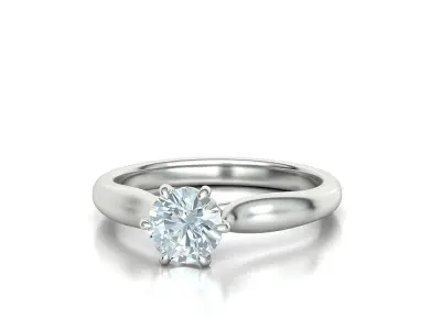 Solitaire Engagement Ring 1CT stone printable 3dmodel 3D print model