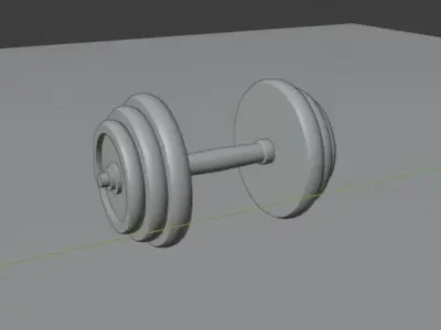 Dumbbell pair of dumbbells 3D model