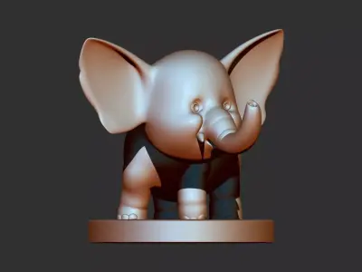 Baby Elephant 3d print model  3D model