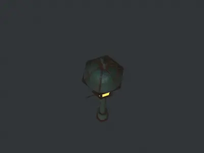 Street Lantern Low-poly 3D model