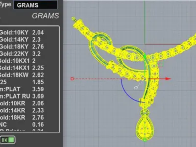 Diamond Teardrop Necklace 3D print model