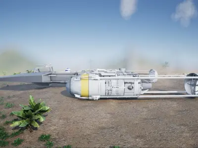 Star Wars Ship Low-poly 3D model