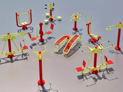 Sport Tools  Low-poly 3D model