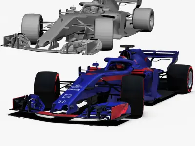 Toro Rosso STR13 Low-poly 3D model