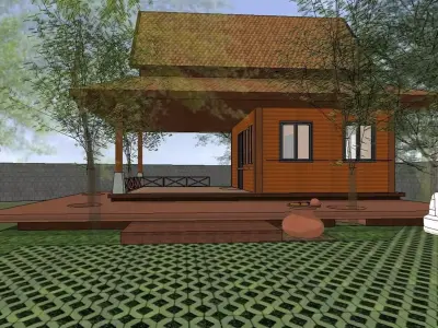 Tropical pavilion version 2 3D model