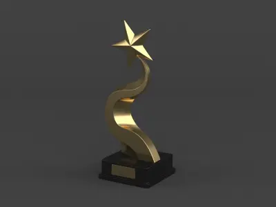 Gold Trophy Cup 3D model buy