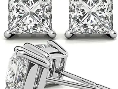 Women Diamond Earrings 3D print model 14