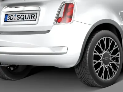 Fiat 500C 2013 3D model