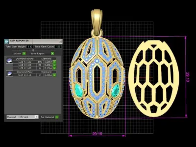 snake head serpenti necklace 3D print model 3D print model