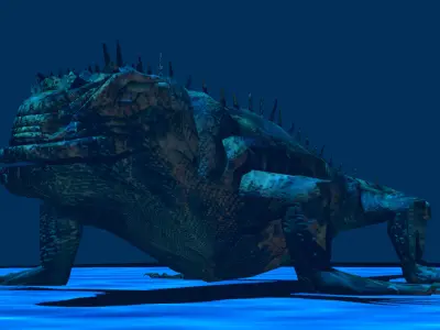 Marine iguana model Low-poly 3D model