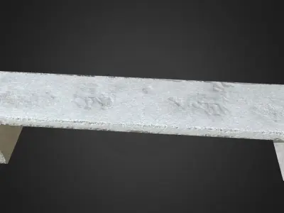 Old Concrete Bench  -sample Free low-poly 3D model