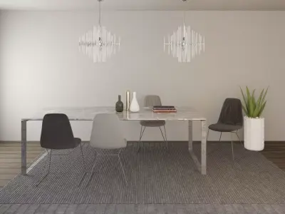 Table chair decorative SET 104 3D model